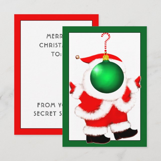 Secret Santa Gift Cards (Front/Back)