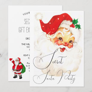 Secret Santa Gift Exchange Party Invitation