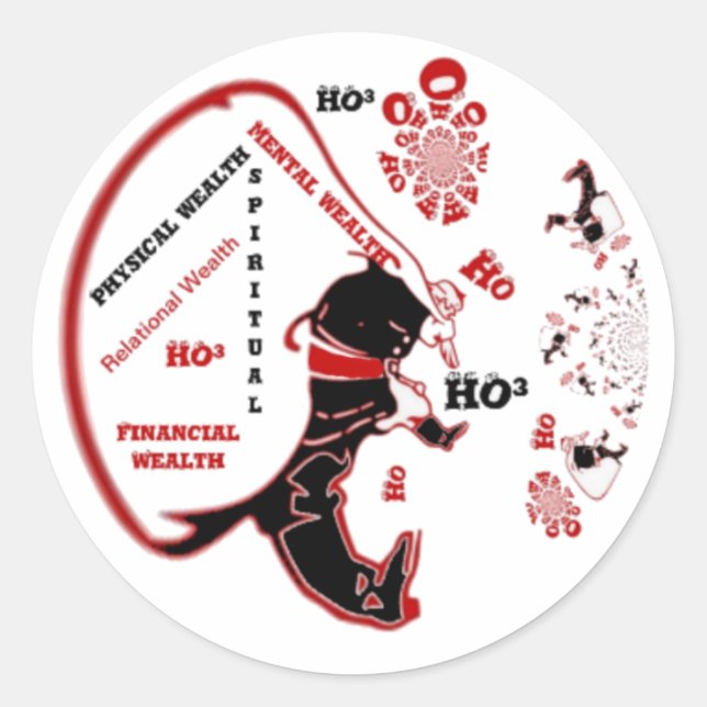 Secret Santa Gift – Prosperity & Wealth Classic Round Sticker (Front)