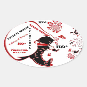 Secret Santa Gift – Prosperity & Wealth Oval Sticker