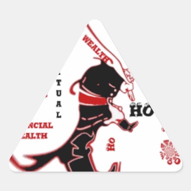 Secret Santa Gift – Prosperity & Wealth Triangle Sticker (Front)