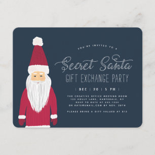Secret Santa Holiday Gift Exchange Party Invitation