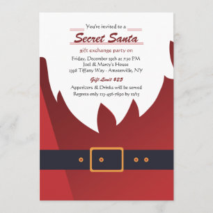 Secret Santa Holiday Party Invitation