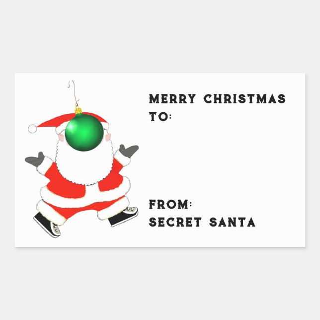 Secret Santa ideas Rectangular Sticker (Front)