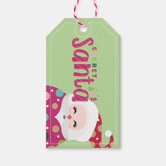 secret santa illustrative colourful christmas gift tags zazzle co uk
