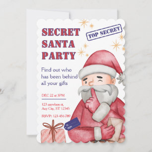 Secret Santa Invitation, Christmas Invitations
