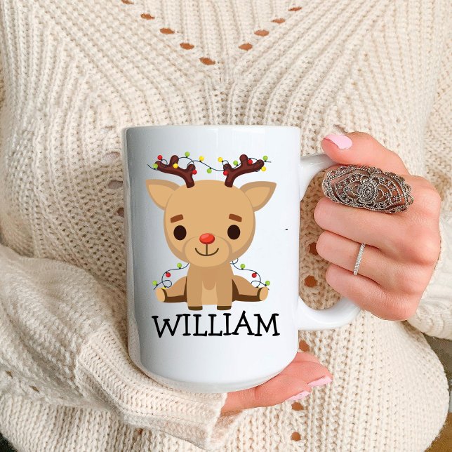 Secret Santa Reindeer Funny Christmas Coffee Mug (Secret Santa Reindeer Funny Christmas Coffee Mug)