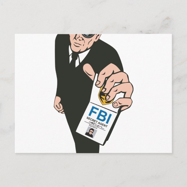 Secret Service Agent Body Guard Postcard (Front)