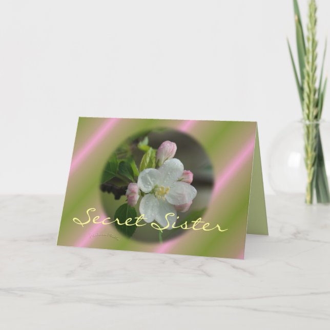 Secret Sister Apple Bloom Card- customise Card (Front)