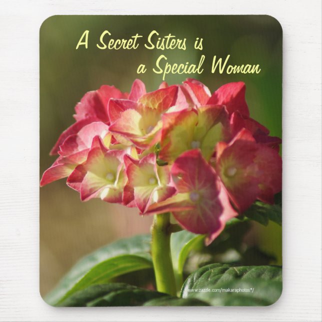 Secret Sister Hydrangea Mousepad- customise Mouse Mat (Front)