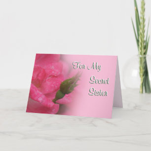 Secret Sister Rose Card-customise any occasion Card