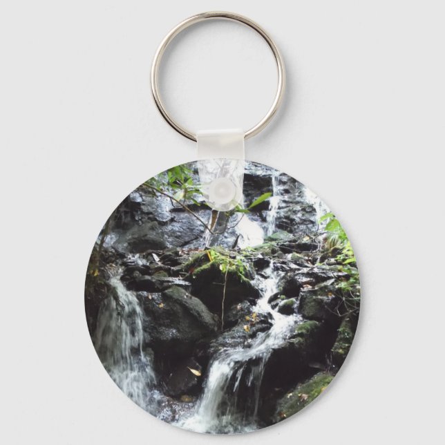 Secret Smoky Mountain Waterfall Key Ring (Front)