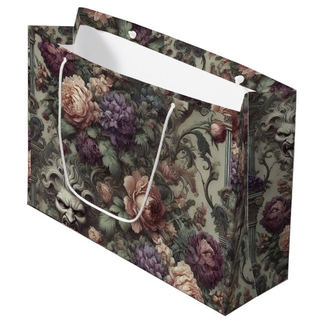 Secret Societies Bloom in Spirals – Gothic  Large Gift Bag (Front Angled)