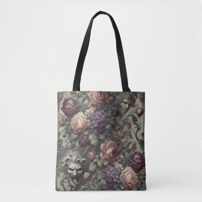 Secret Societies Bloom in Spirals – Gothic  Tote Bag (Front)
