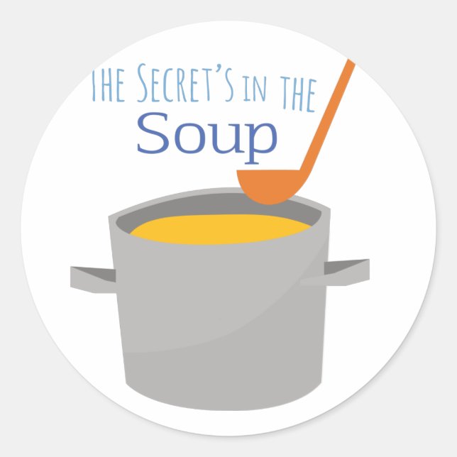Secret Soup Classic Round Sticker (Front)