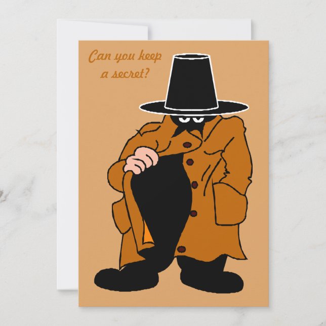 secret SPY birthday surprise party Invitation (Front)