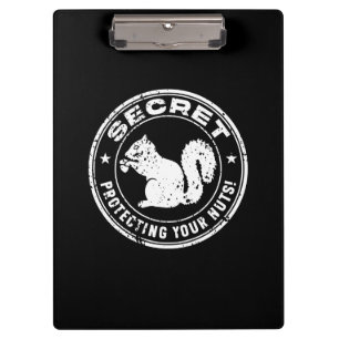 Secret Squirrel "Protecting Your Nuts" Distressed Clipboard