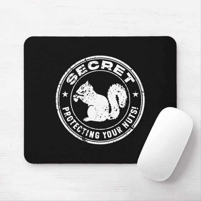 Secret Squirrel "Protecting Your Nuts" Distressed Mouse Mat (With Mouse)