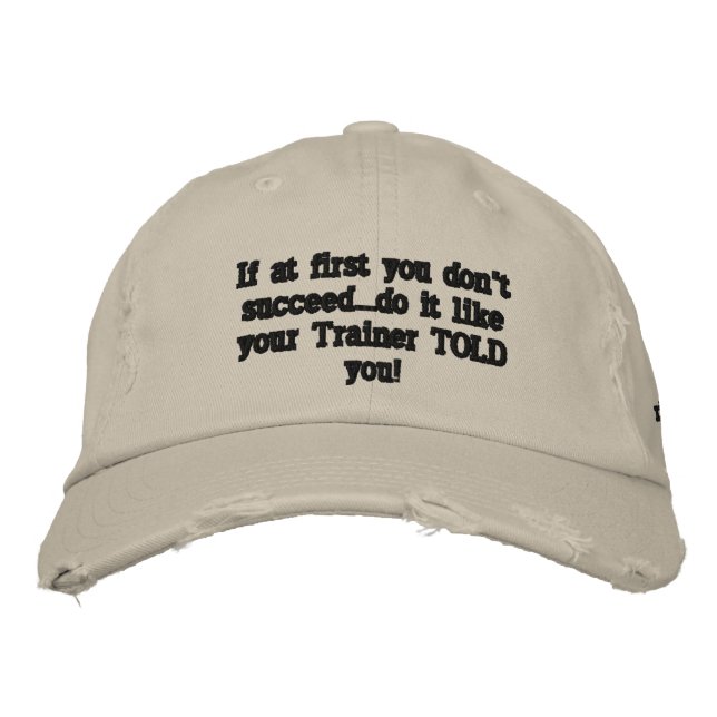 Secret to success embroidered hat (Front)