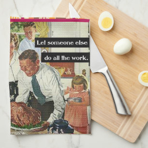 Secret to the Perfect Thanksgiving Dinner Vintage Tea Towel