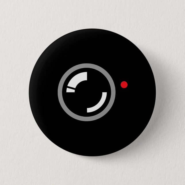 Secret Video Recording Funny Cameraman Halloween C 6 Cm Round Badge (Front)