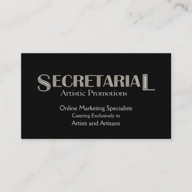 Secretarial Business Card (Front)