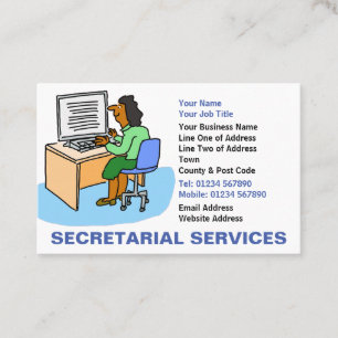 Secretarial Services with Asian Female Secretary Business Card