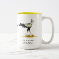 Secretary Bird Affirmations Two-Tone Coffee Mug