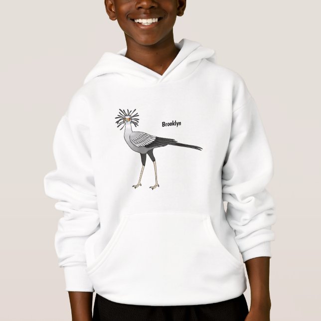 Secretary bird cartoon illustration  (Front)