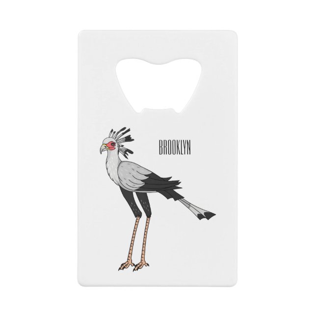Secretary bird cartoon illustration  (Front)