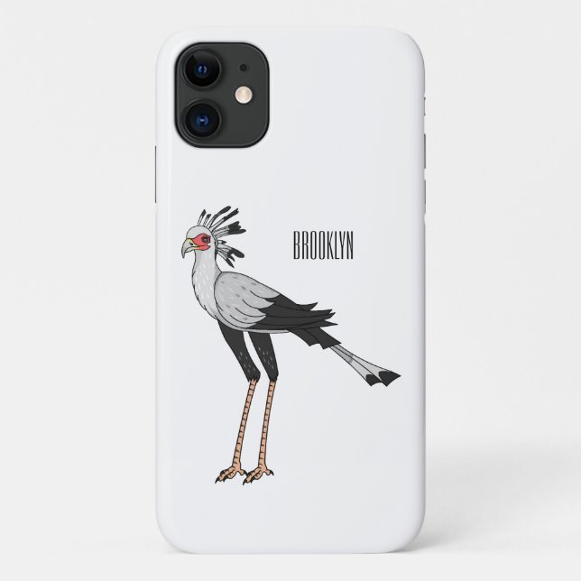 Secretary bird cartoon illustration Case-Mate iPhone case (Back)