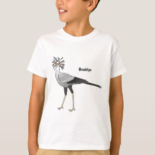 Secretary bird cartoon illustration T-Shirt