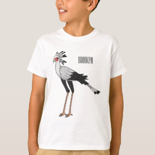 Secretary bird cartoon illustration T-Shirt