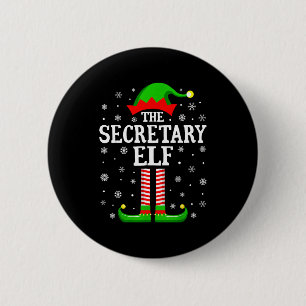 Secretary Elf Funny Christmas Family Matching  6 Cm Round Badge