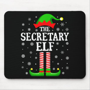 Secretary Elf Funny Christmas Family Matching  Mouse Mat