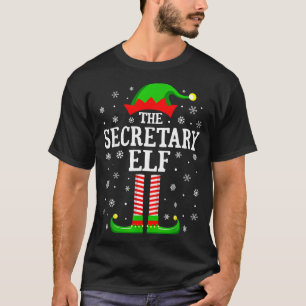 Secretary Elf Funny Christmas Family Matching T-Shirt