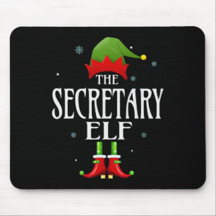 Secretary Elf Xmas Matching Family Group Christmas Mouse Mat