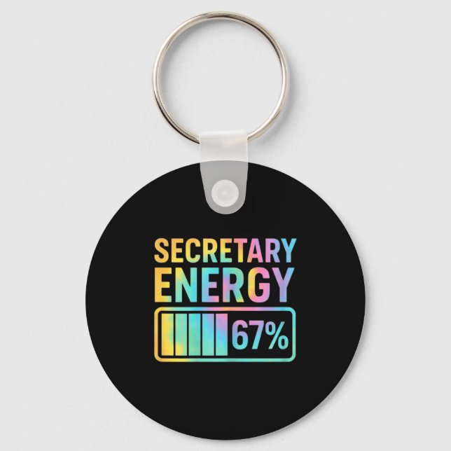 Secretary Energy 67 Percent Secretary Retro Vibes  Key Ring (Front)