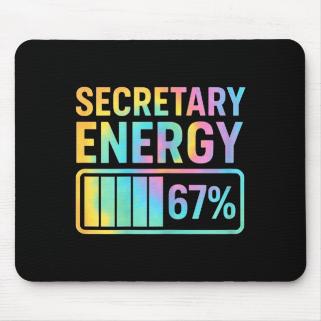 Secretary Energy 67 Percent Secretary Retro Vibes  Mouse Mat (Front)