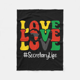 Secretary Love African American Women Black Histor Fleece Blanket