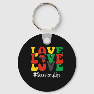 Secretary Love African American Women Black Histor Key Ring
