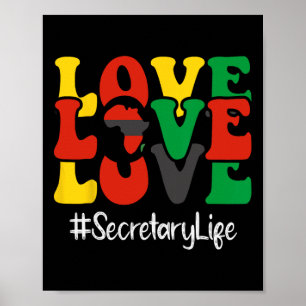 Secretary Love African American Women Black Histor Poster