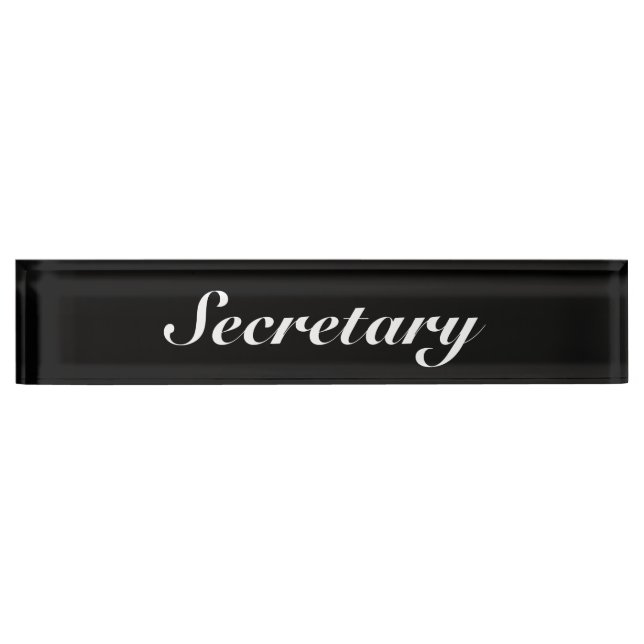 Secretary Nameplate (Front)
