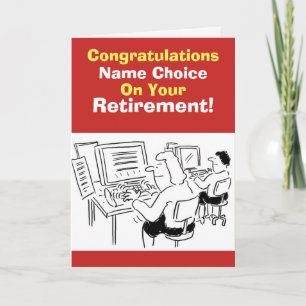 Secretary, Personal Assistant or Typist Retirement Card