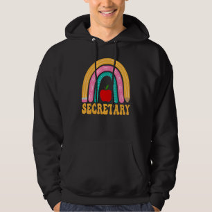 Secretary Rainbow Pencil Women Back To School Appr Hoodie
