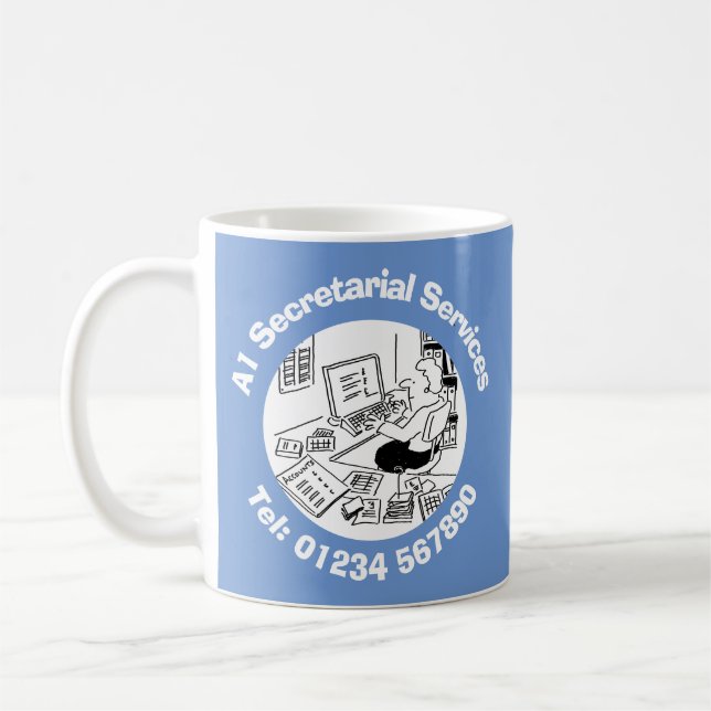 Secretary & Secretarial Services Business. Coffee Mug (Left)