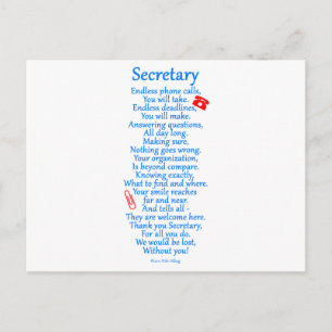 Secretary Thank You Postcard