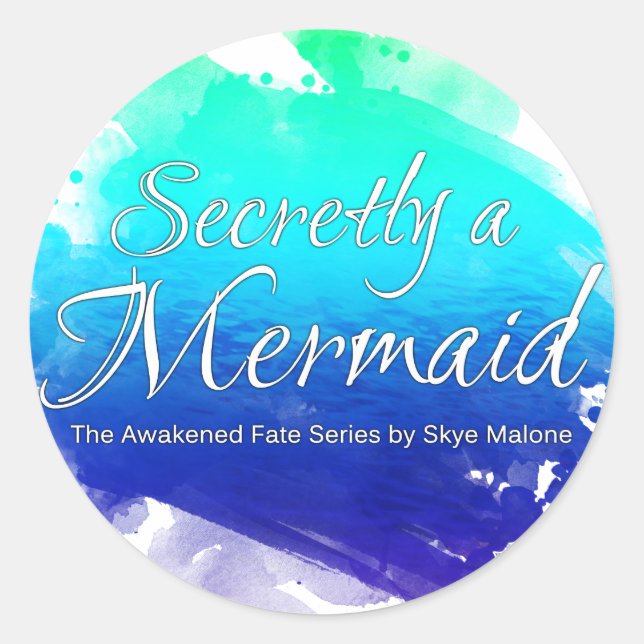 Secretly a Mermaid - Sticker - Blue (Front)