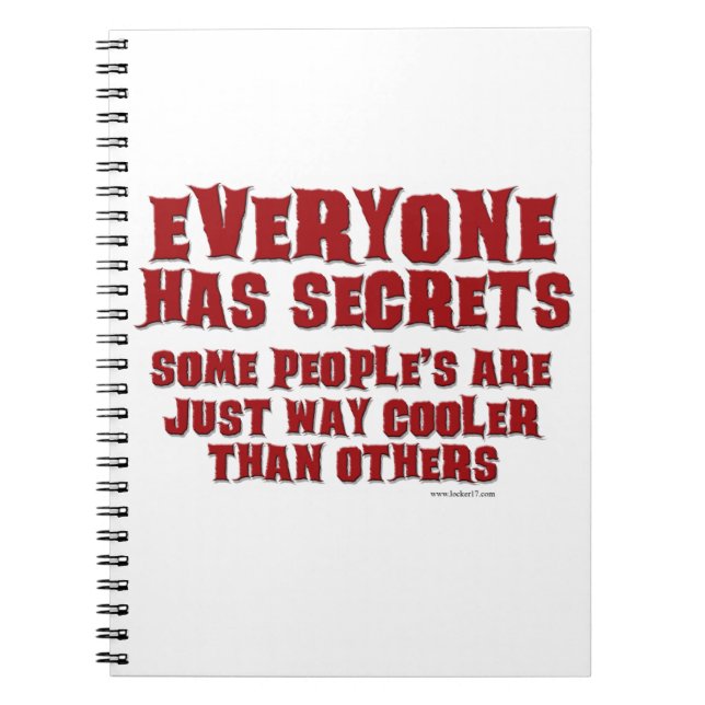 Secrets Are Cool Funny Book Slogan Design (Front)