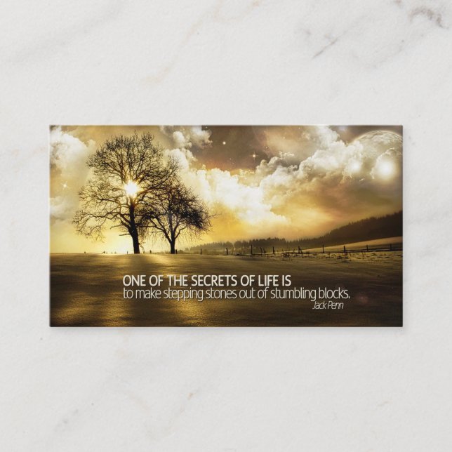 Secrets of Life Business Card (Front)